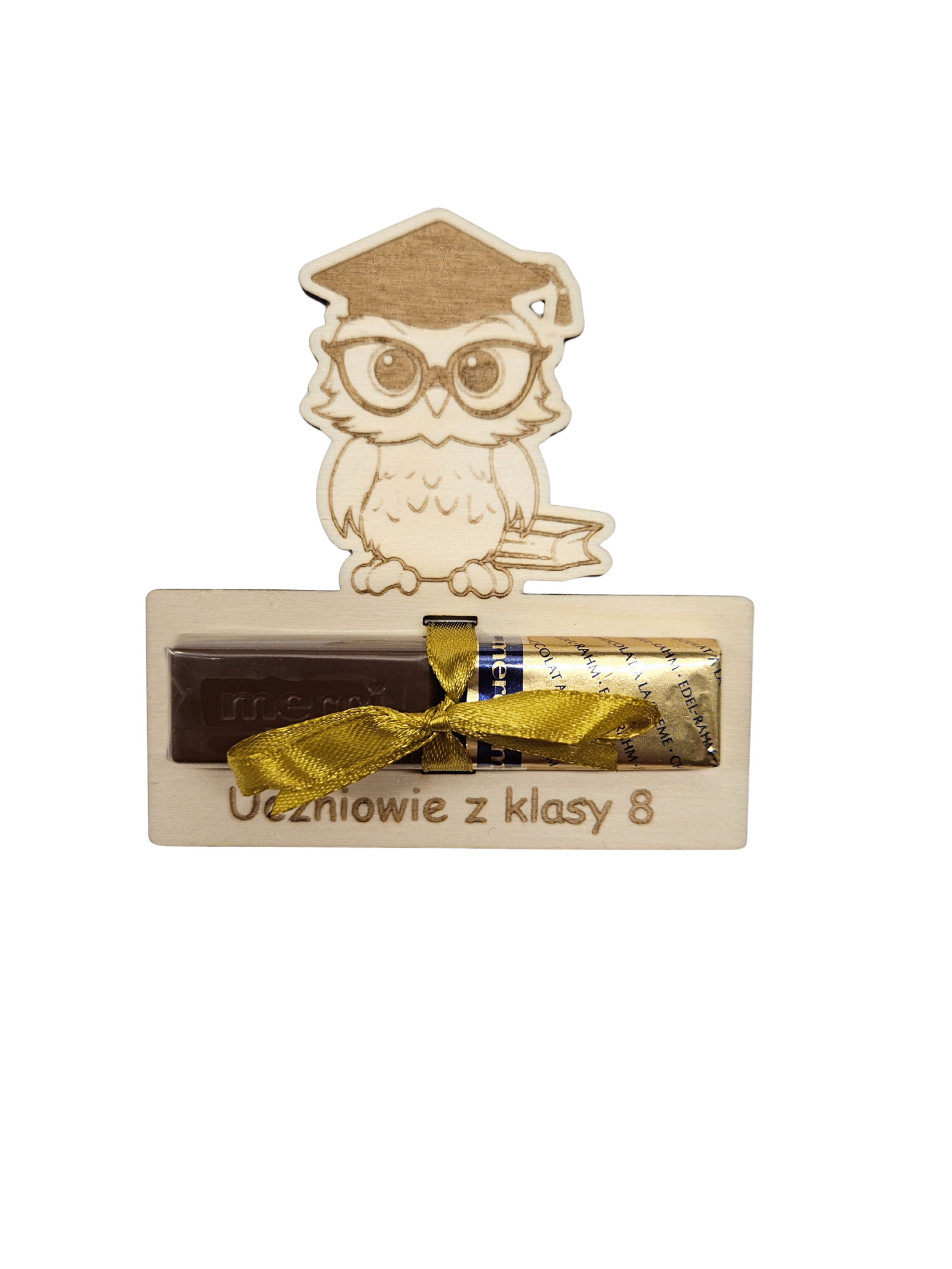 Tabliczka na czekoladkę merci z personalizacją